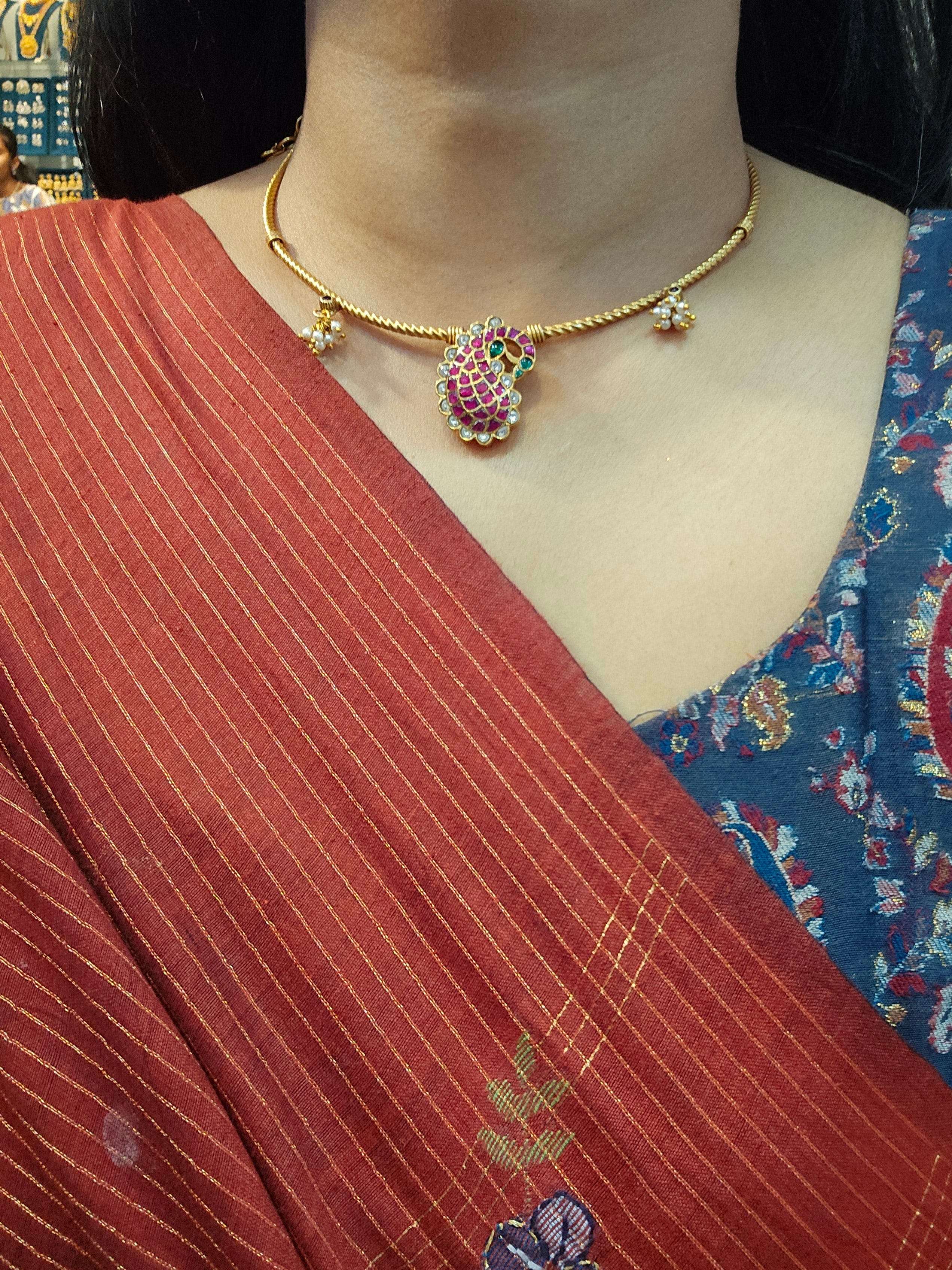 Mango Kundan Pendant Hasli