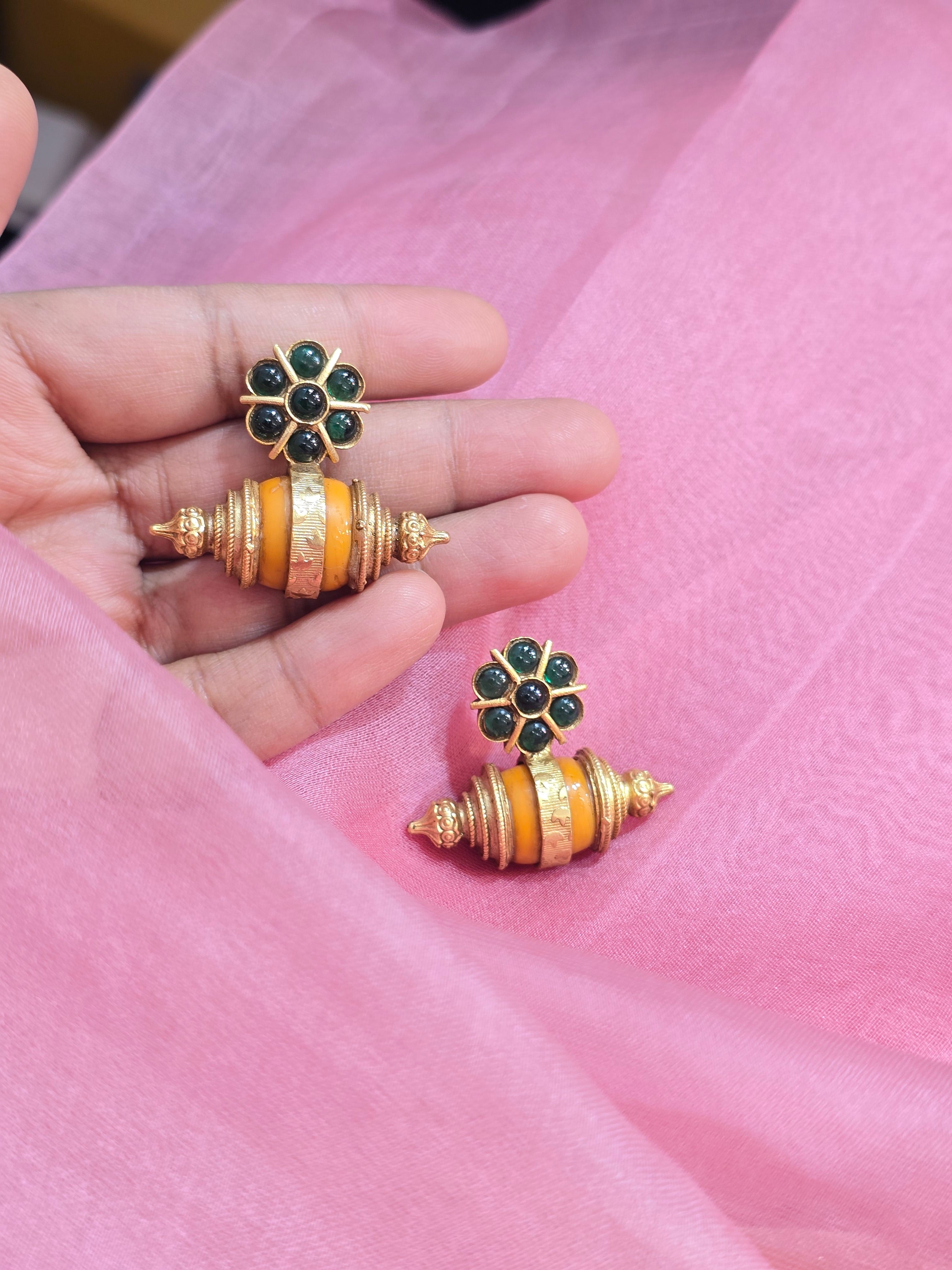 Nayantara Coral Bead Earrings