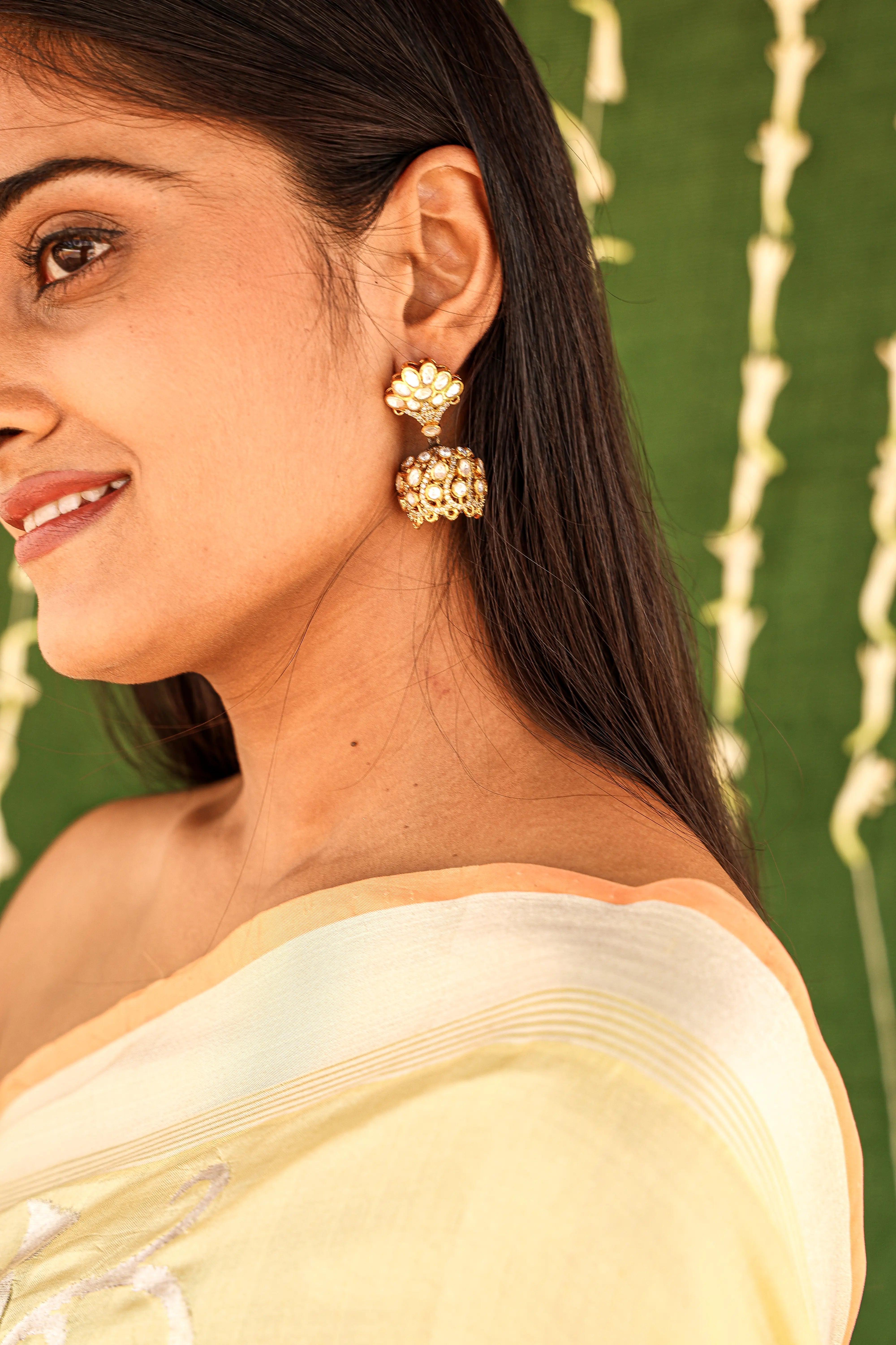 Ruhani - Moissanaite Jhumka Earrings
