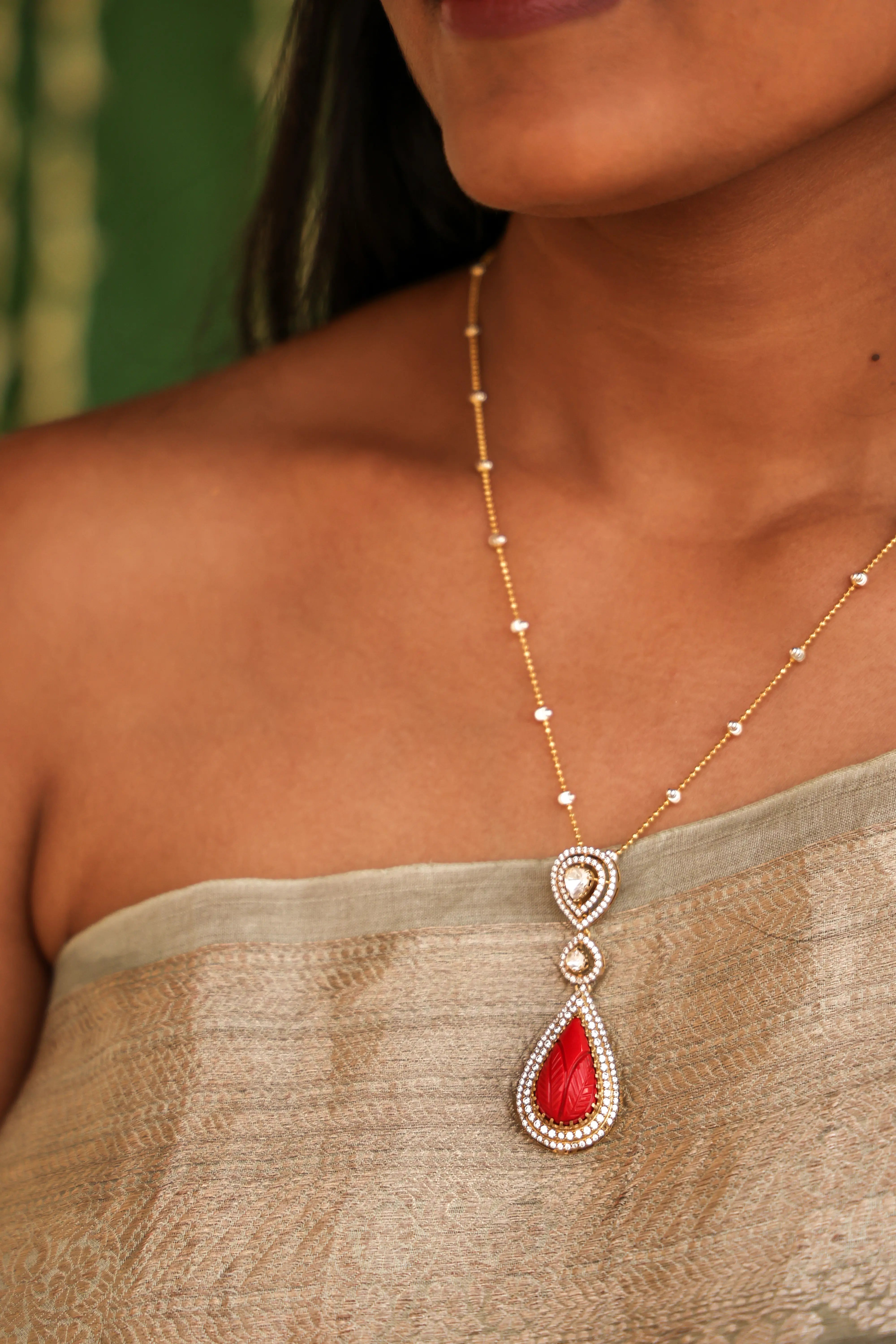Scarlet Bloom Pendant