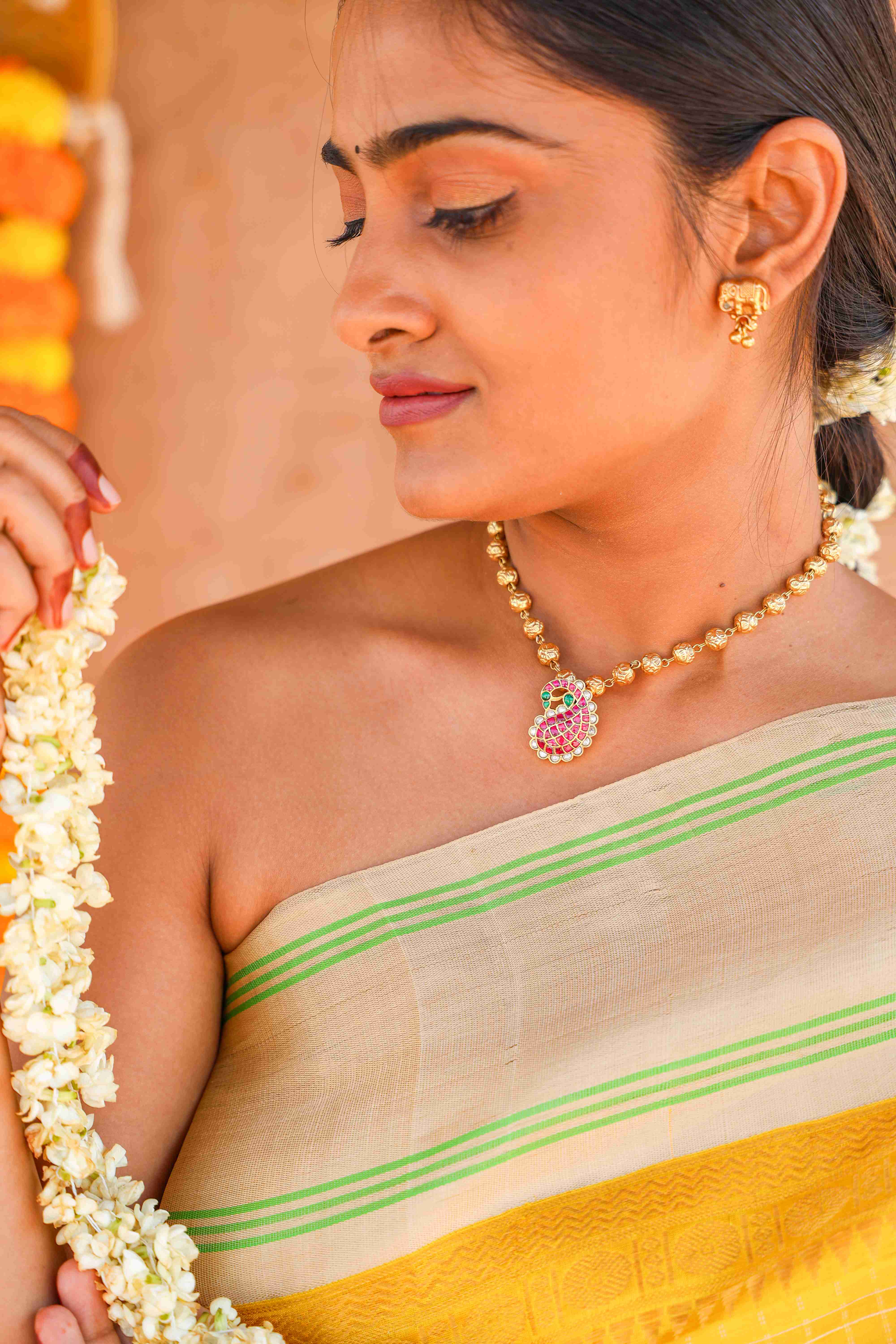 Mango Kundan Pendant Necklace