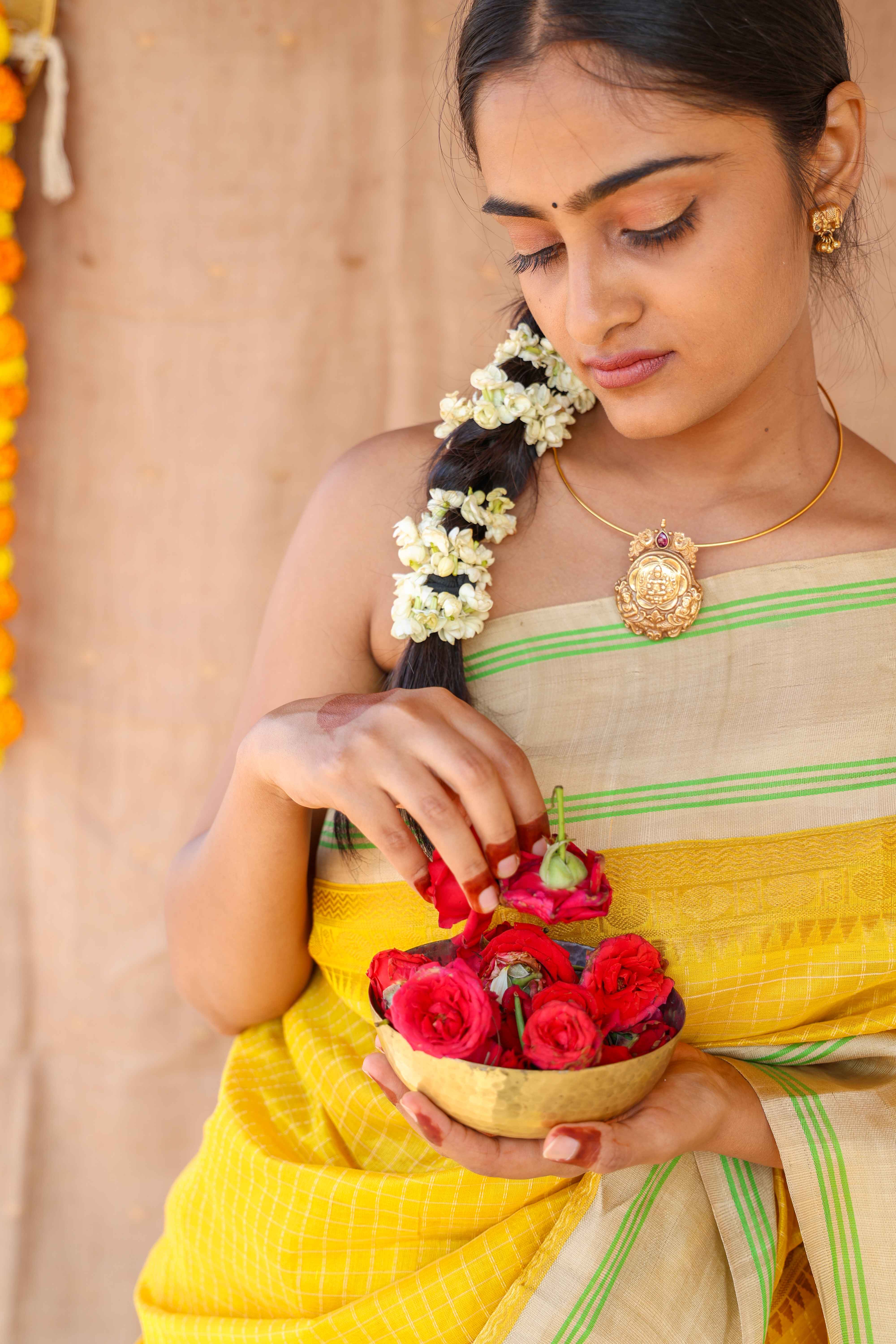 Divine Lakshmi Gold-Plated Pendant