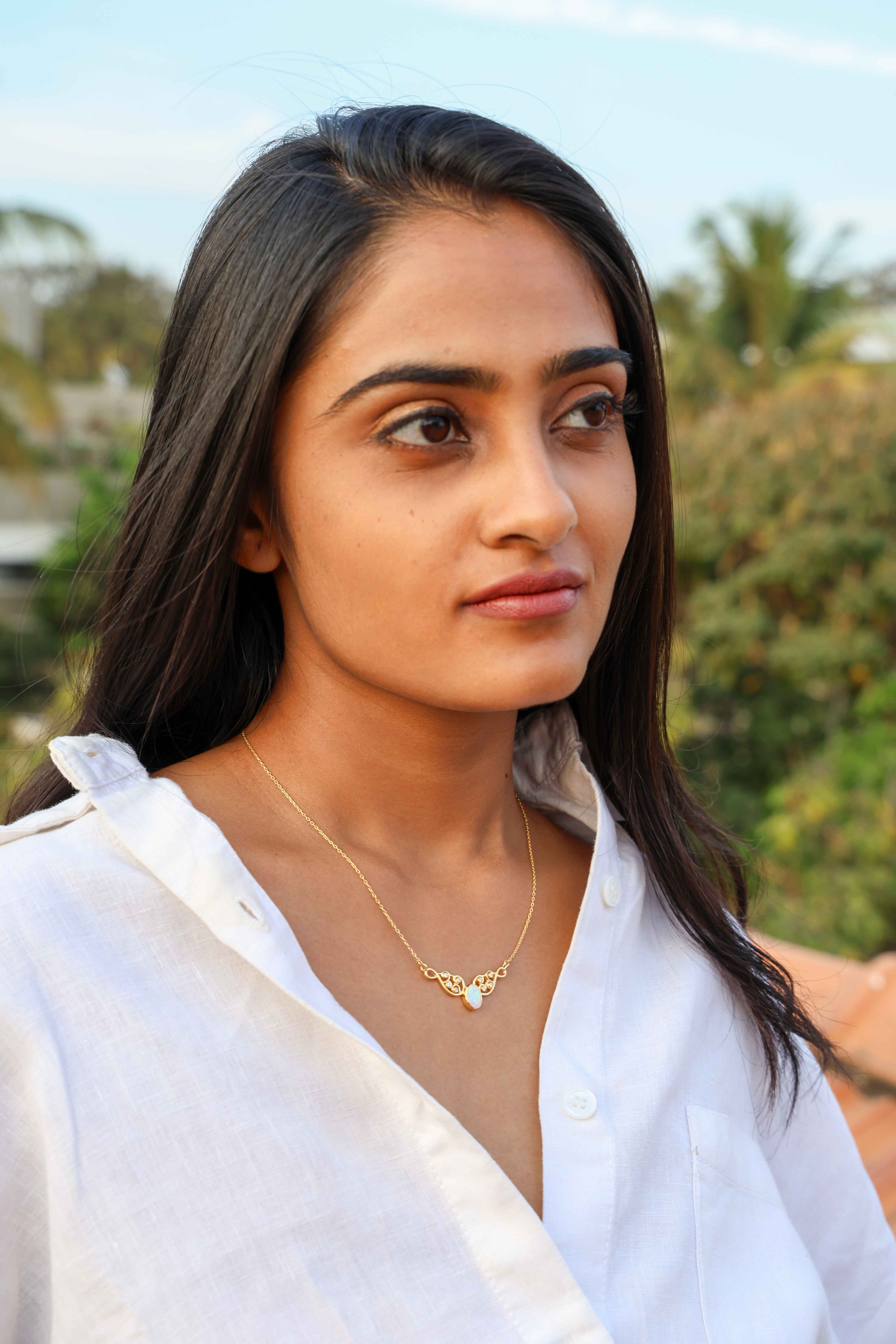 Opulent Opal Swirl Necklace