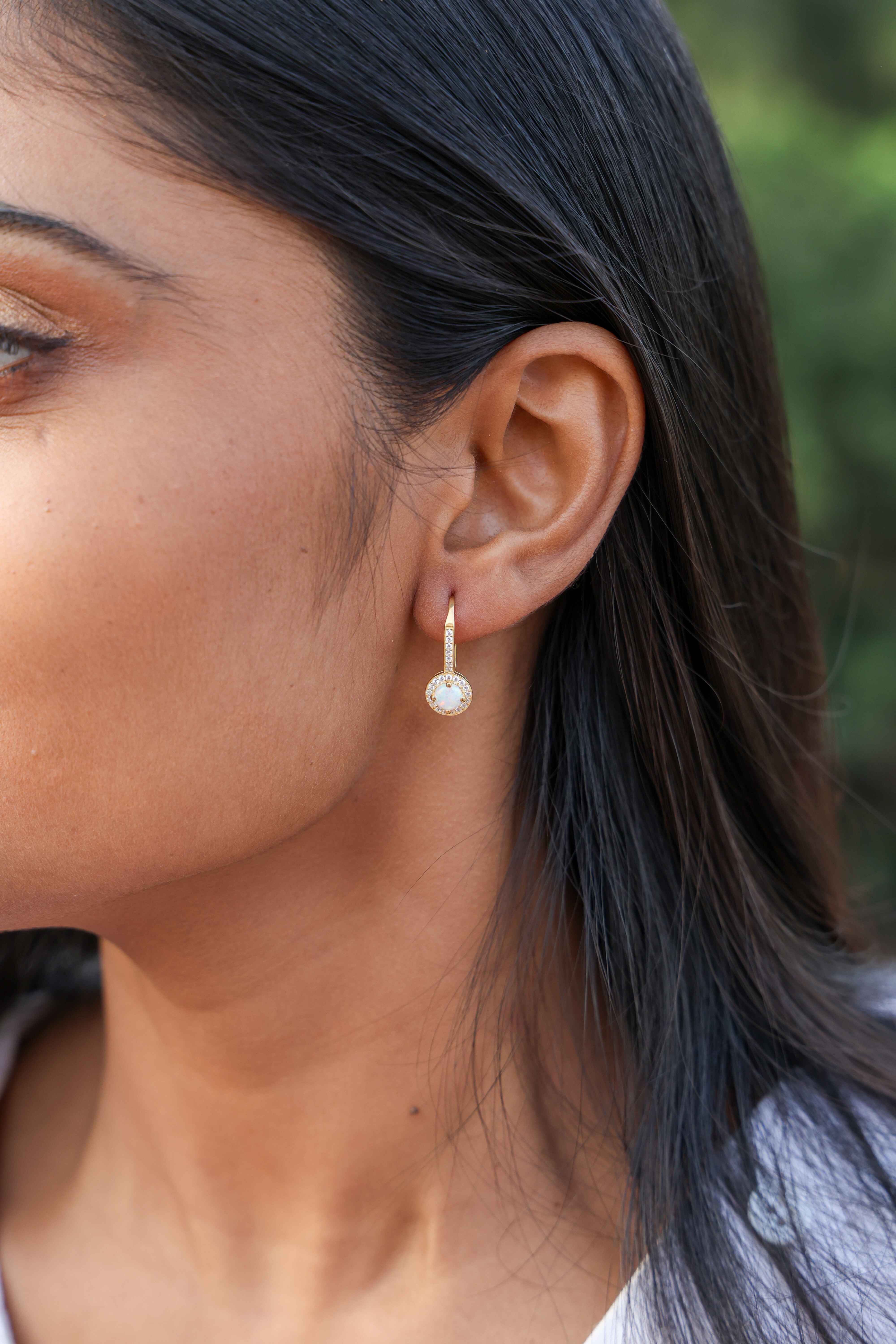 Delicate Opal Halo Drops