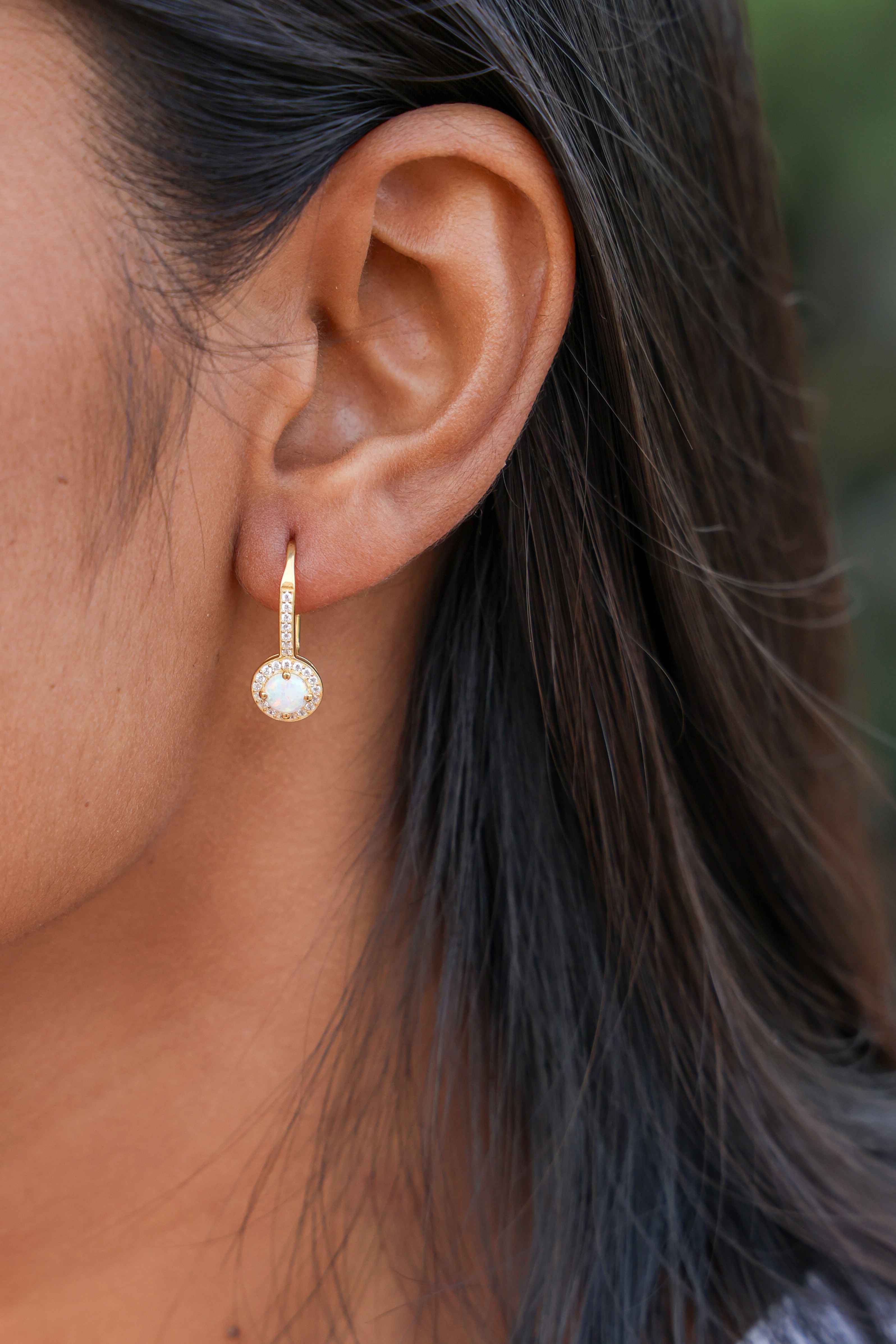 Delicate Opal Halo Drops