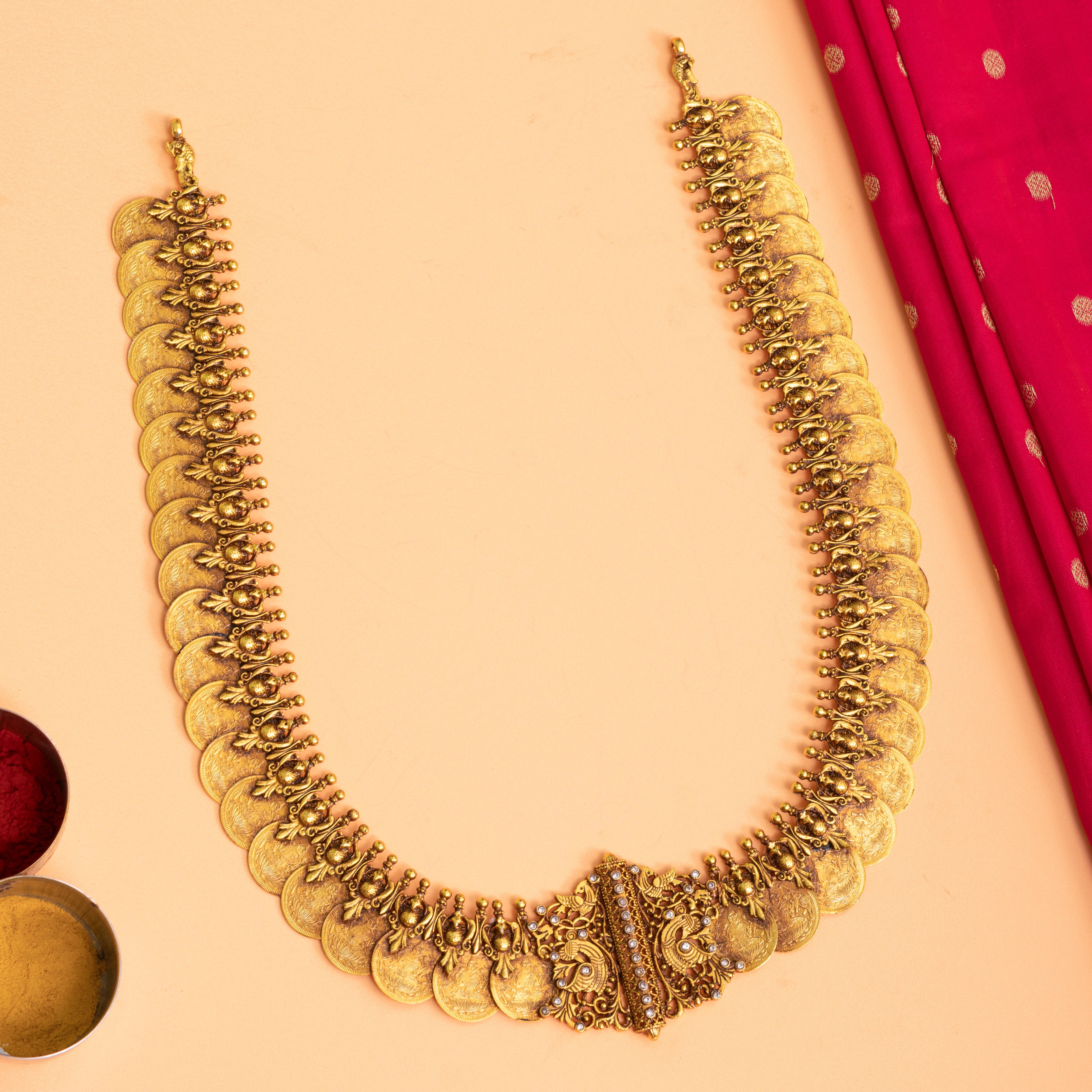 Gaja Varnam Coin Necklace