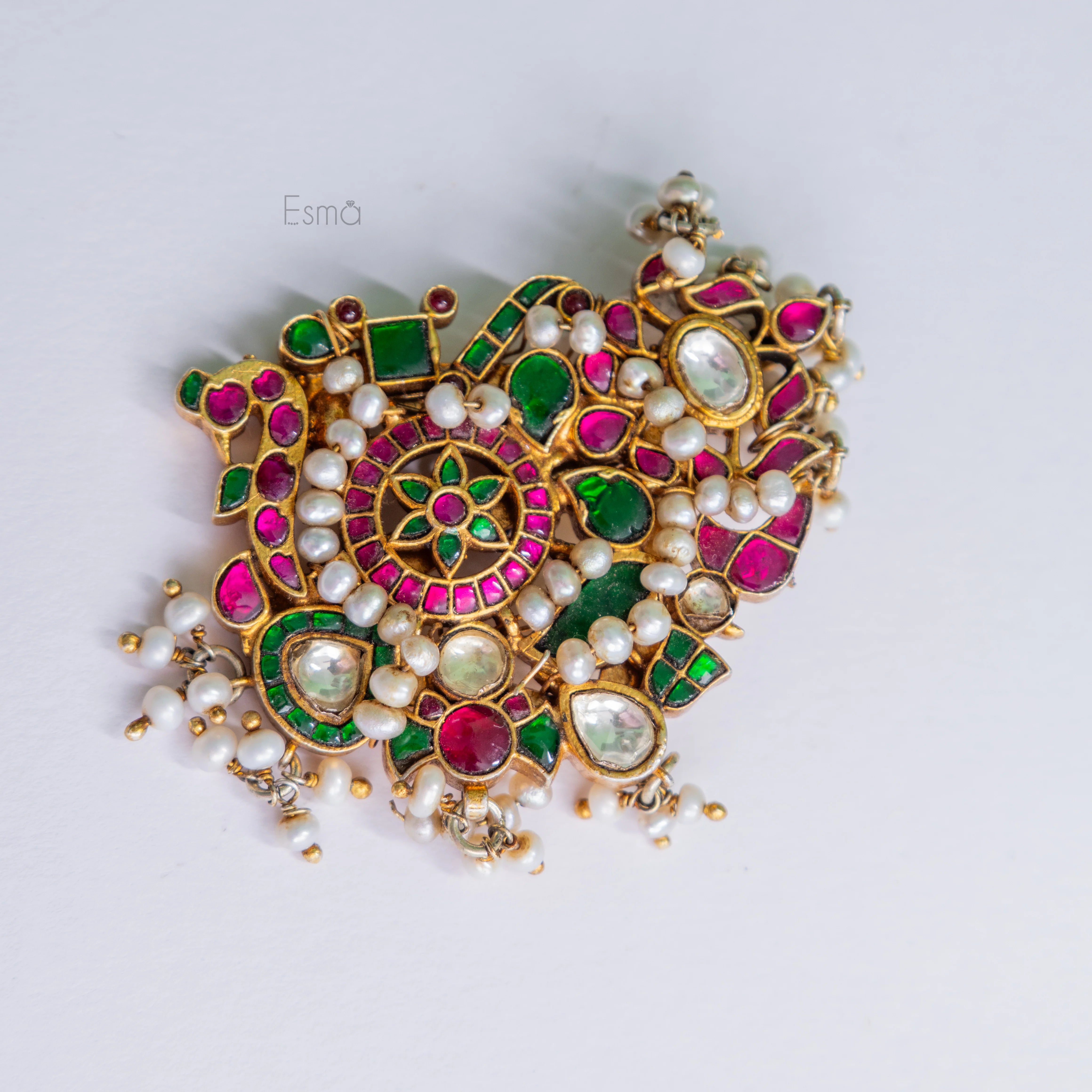 Rajwada Kundan & Pearl Pendant