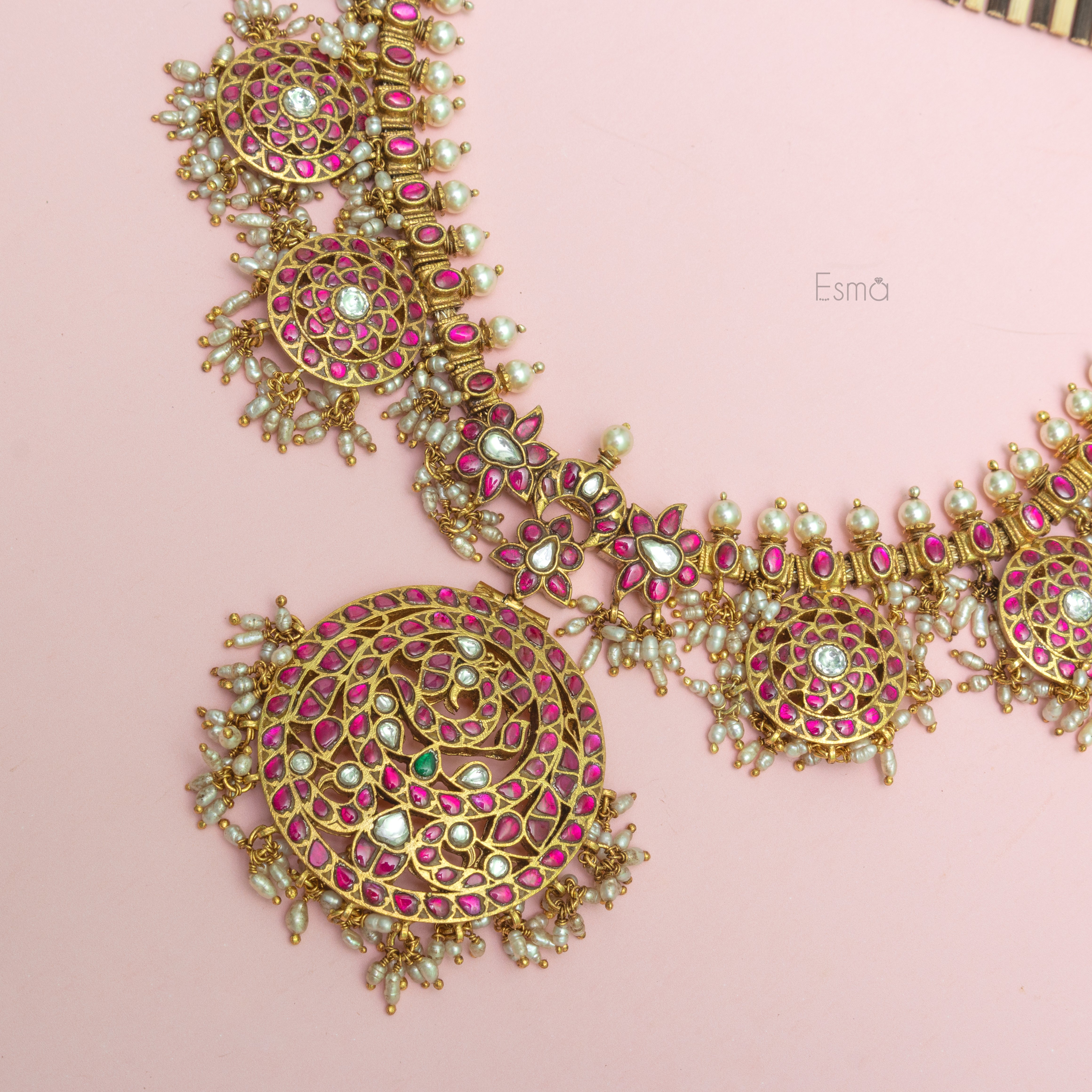 Rang Mahal Kundan & Pearl Necklace