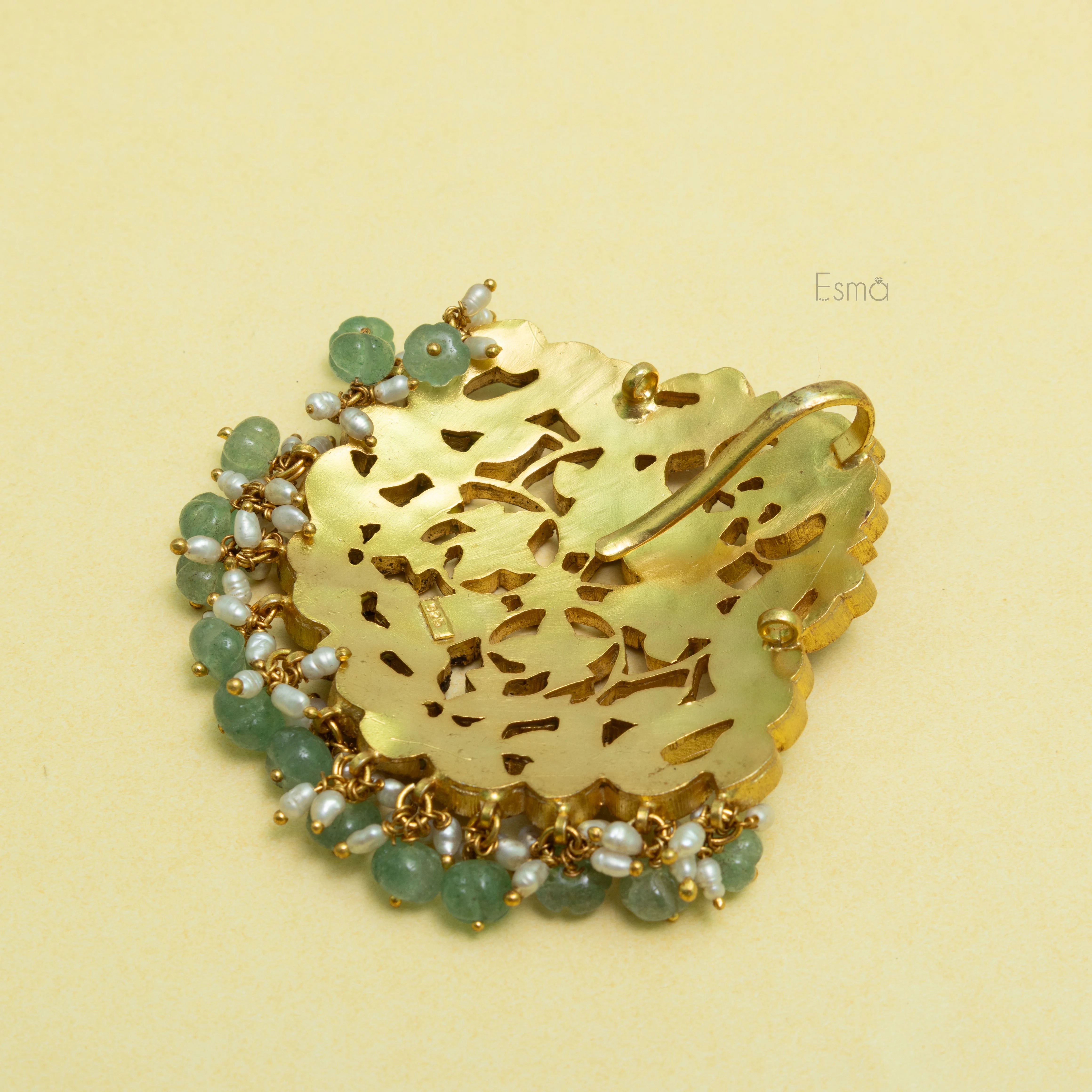 Royal Peacock Kundan Pendant