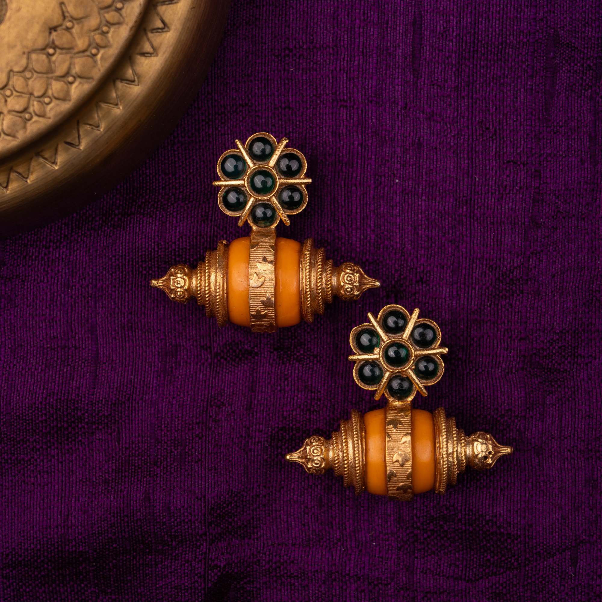 Nayantara Coral Bead Earrings