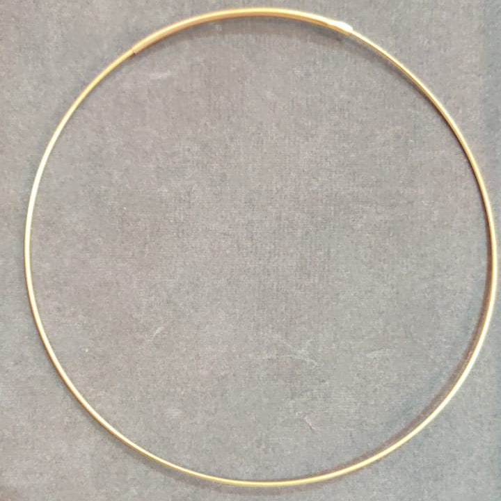 A gold-colored stiff chain Hasli.