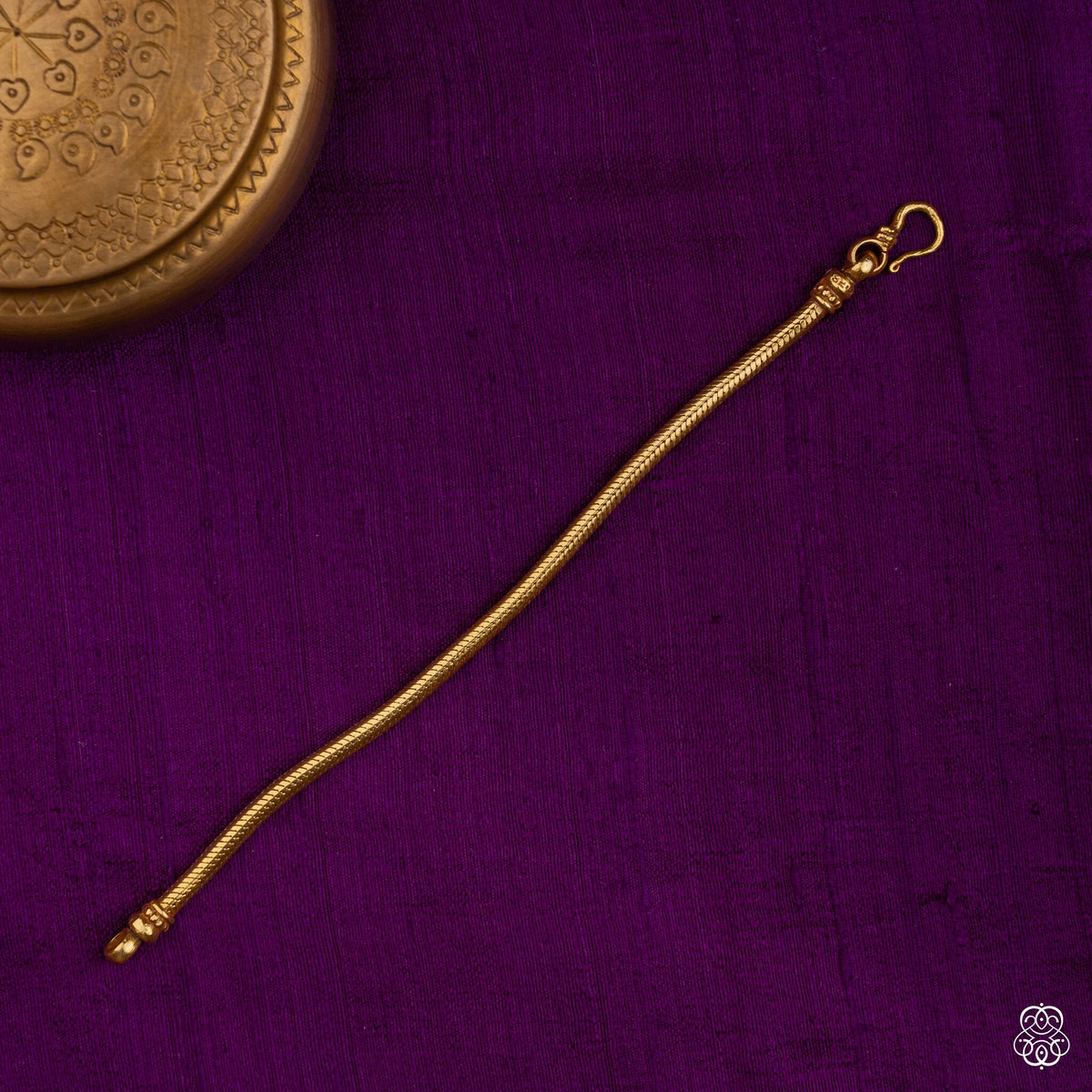 Nagini fine snake chain gold bracelet in 92.5 sterling silver with 22k gold plating