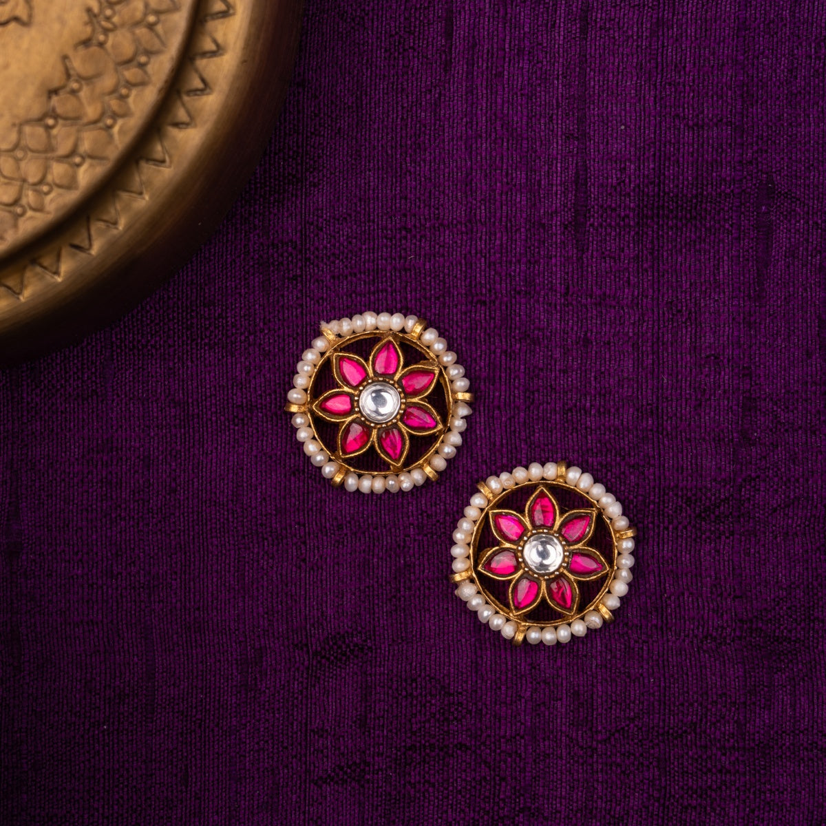 Pushpi Kundan Earrings