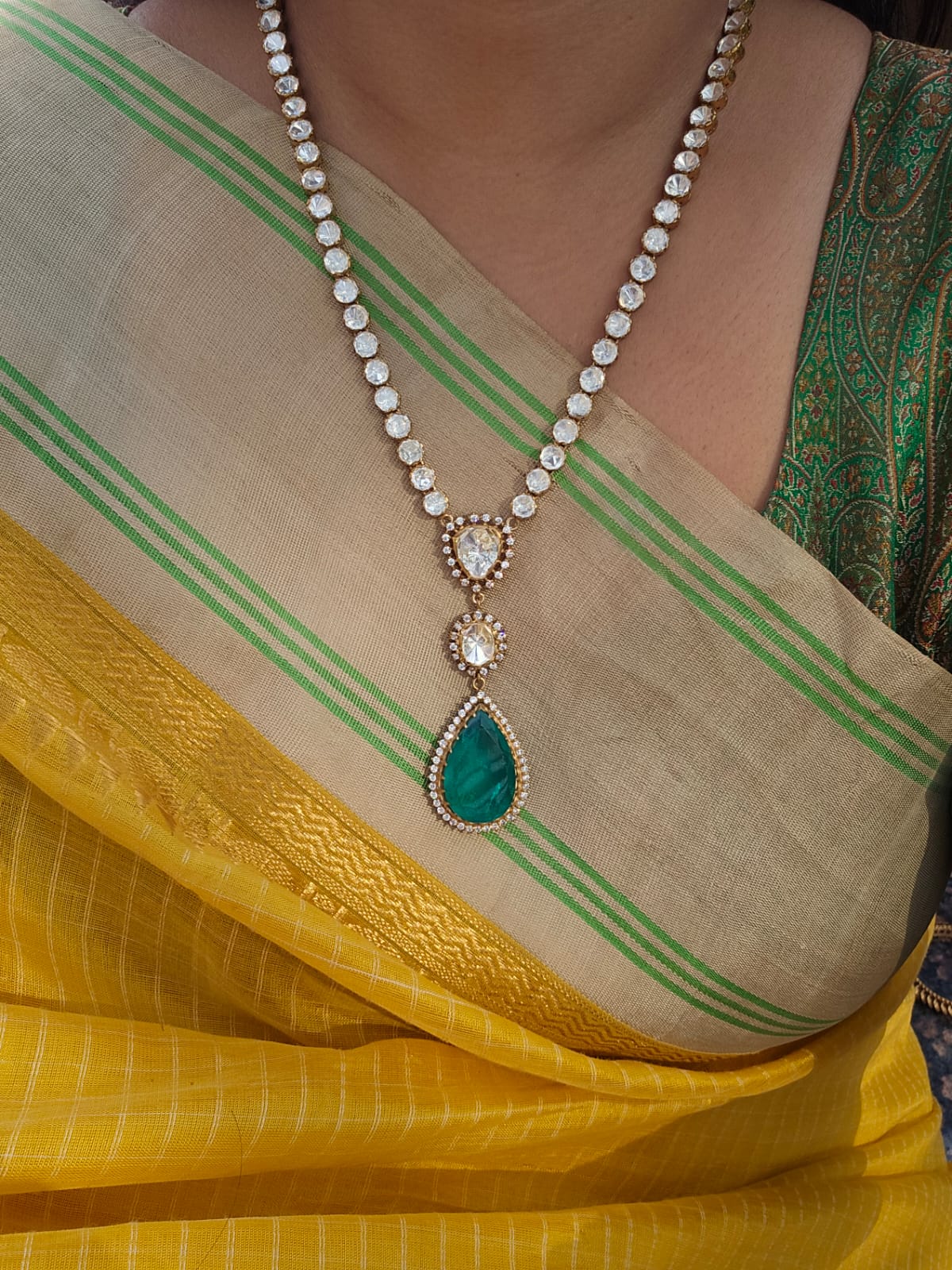 Emerald Grace Moissanite Necklace