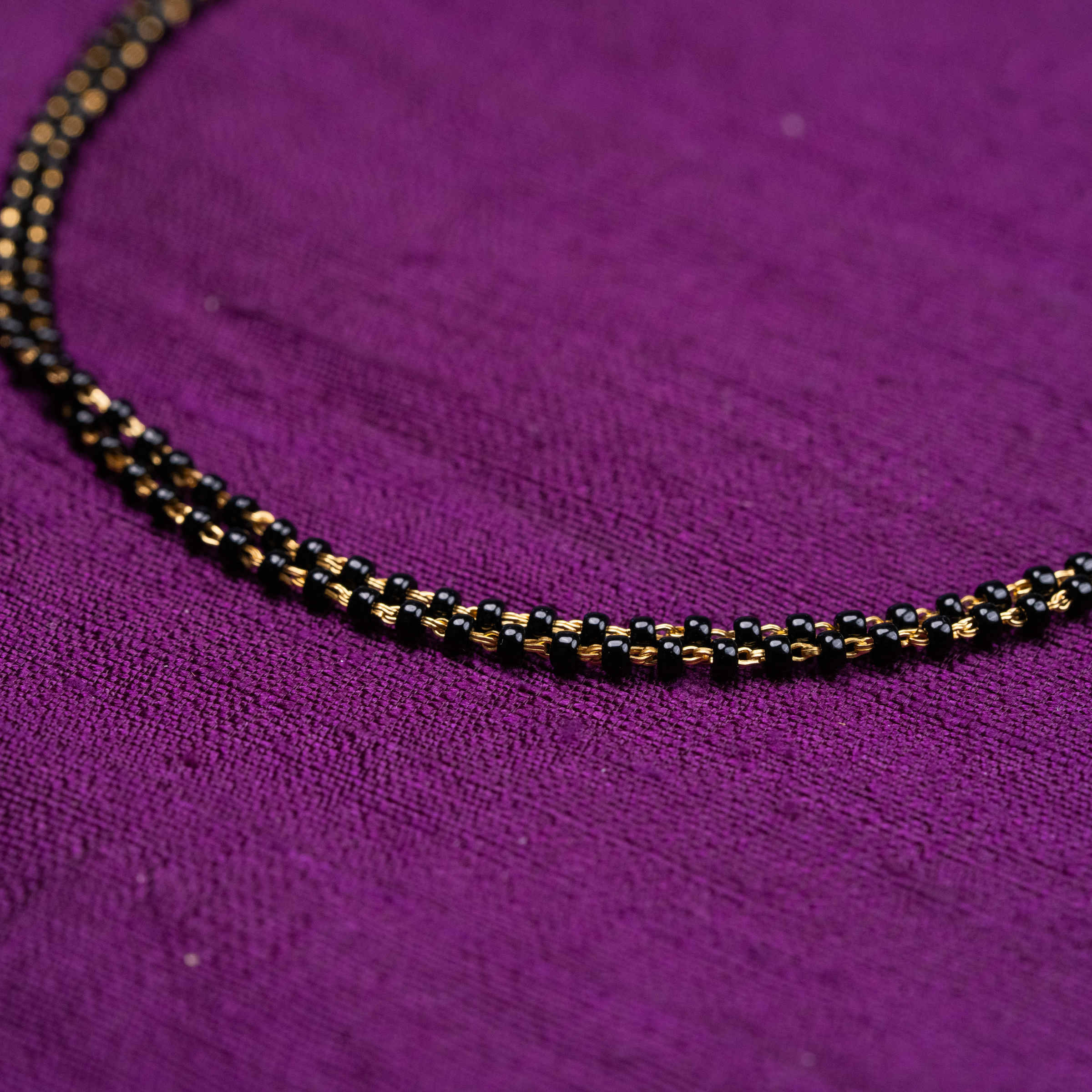 Black Beads - Double Line