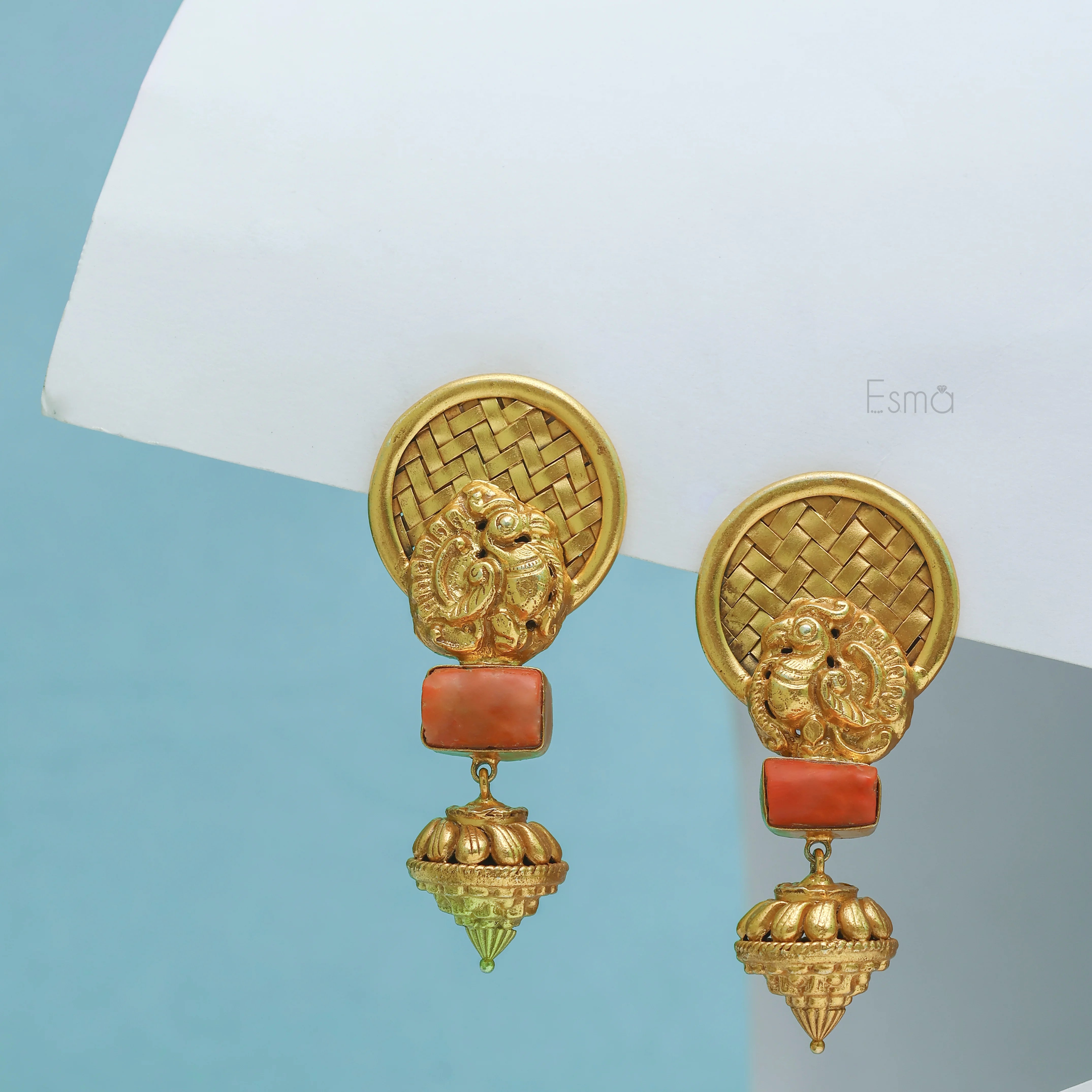 Peacock Charm Heritage Earrings