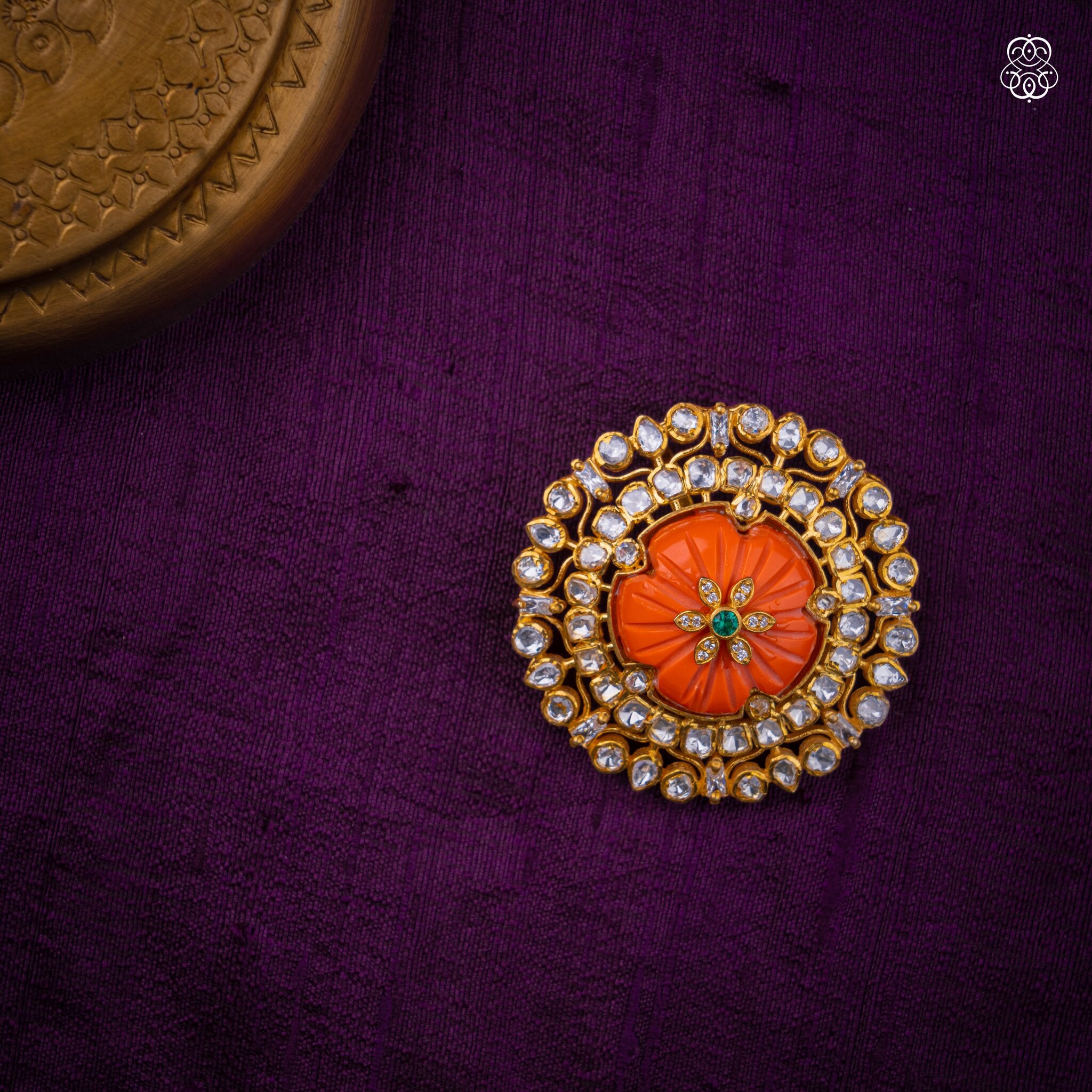 Kesari Pushpa Pendant