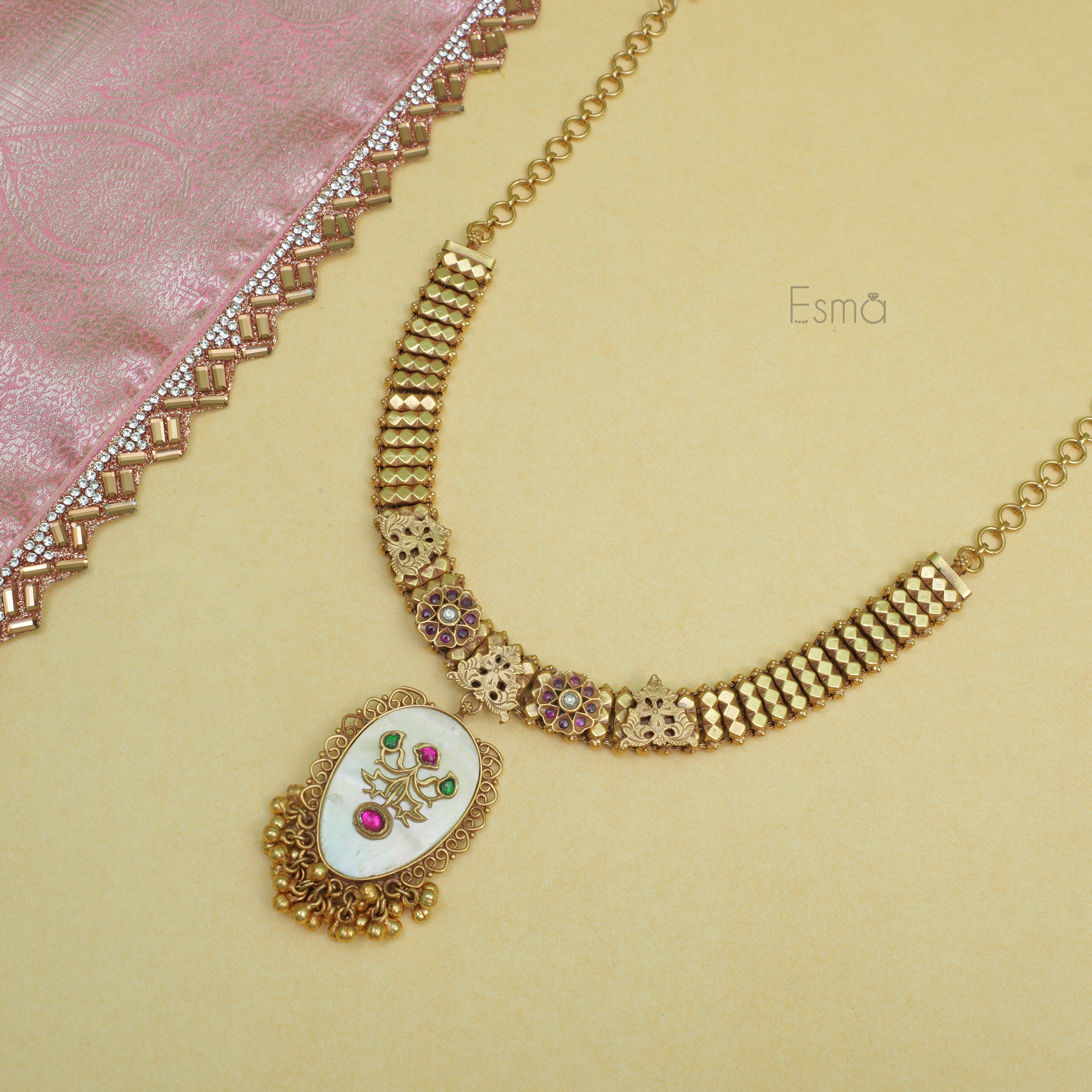 Heritage Mother-of-Pearl Temple Necklace