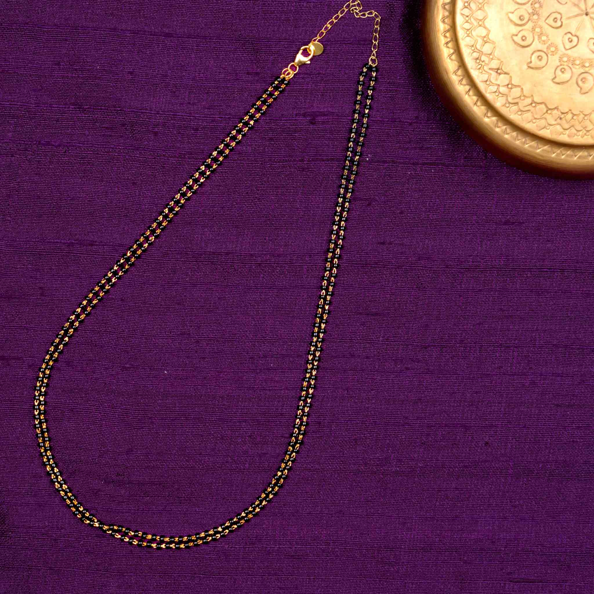 Black Beads - Double Line